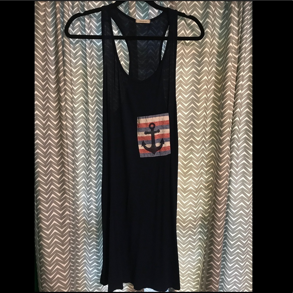 Navy Blue Skinny Sun Dress